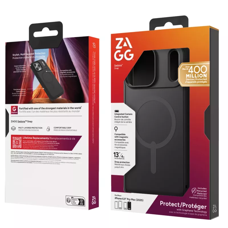 ZAGG Sedona Snap Case do Apple iPhone 17 Pro Max Flood Czarny