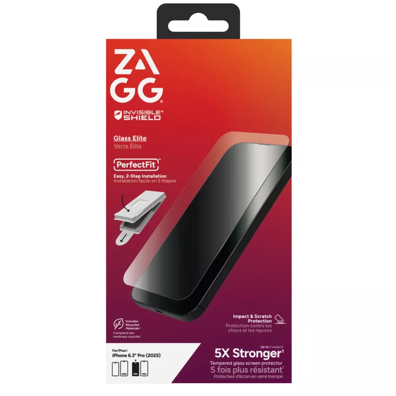 Szkło hartowane InvisibleShield Glass Elite na Apple iPhone 17 Pro