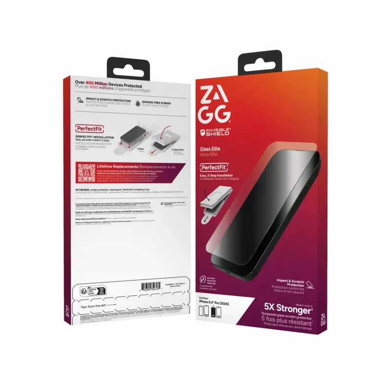 Szkło hartowane InvisibleShield Glass Elite na Apple iPhone 17 Pro
