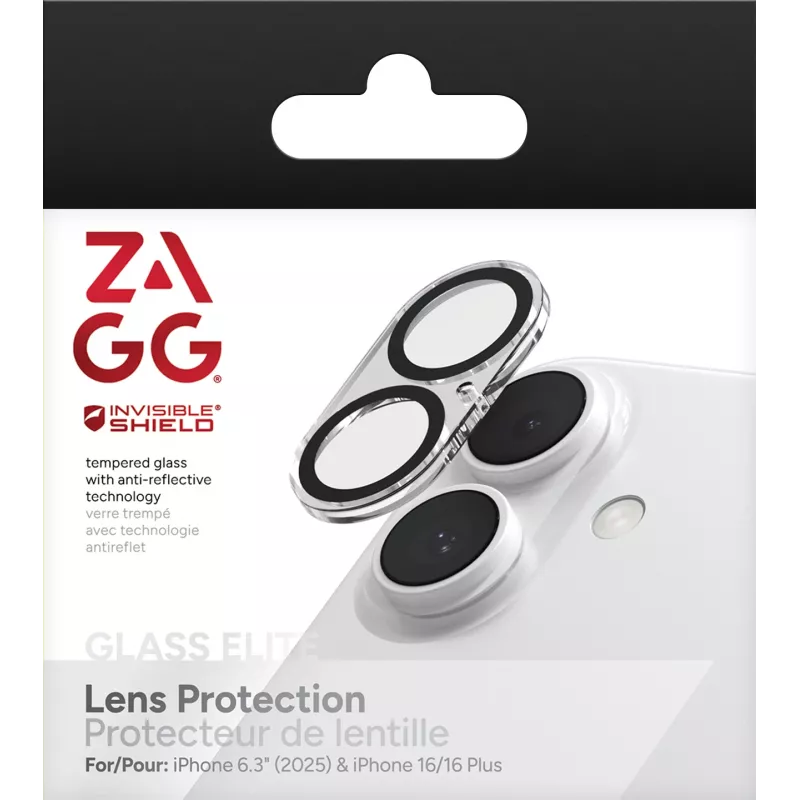 InvisibleShield Glass Elite Lens Protection dla Apple iPhone 17/16/16+ Czarny