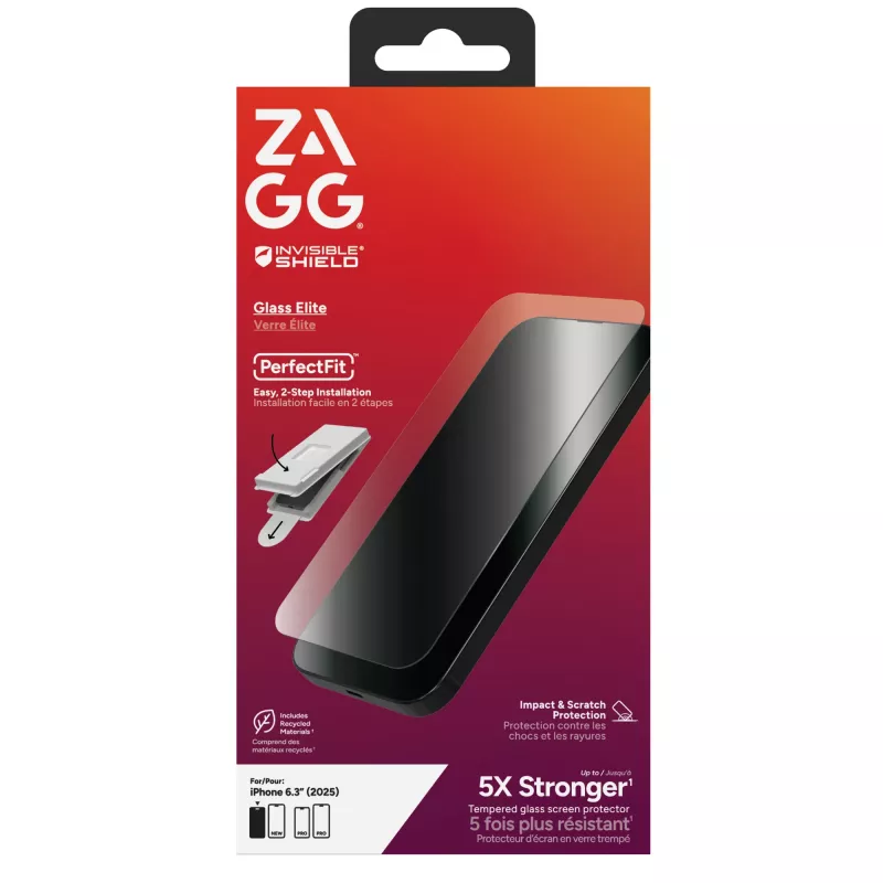 InvisibleShield Glass Elite Ochrona ekranu Apple iPhone 17 Break Resistant odporna na zarysowania