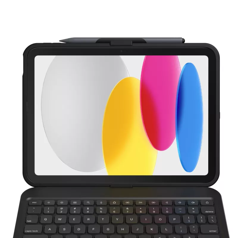 ZAGG Tough Keys-Apple-iPad 10th Gen/A16-Czarny-Niemiecki(B2B Brown Box)