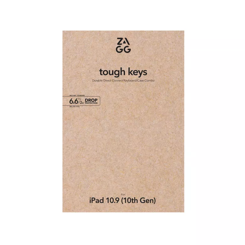 ZAGG Tough Keys-Apple-iPad 10th Gen/A16-Czarny-Niemiecki(B2B Brown Box)