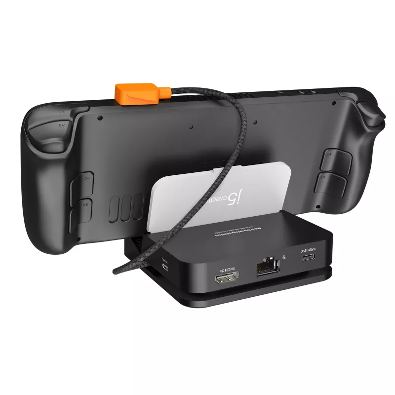 Stacja dokująca do urządzeń mobilnych j5 create JCD624-N USB Type-C dla iPhone 16/15 i serii Samsung Galaxy, 100×250×28,5 mm, 238 g, czarno-szara