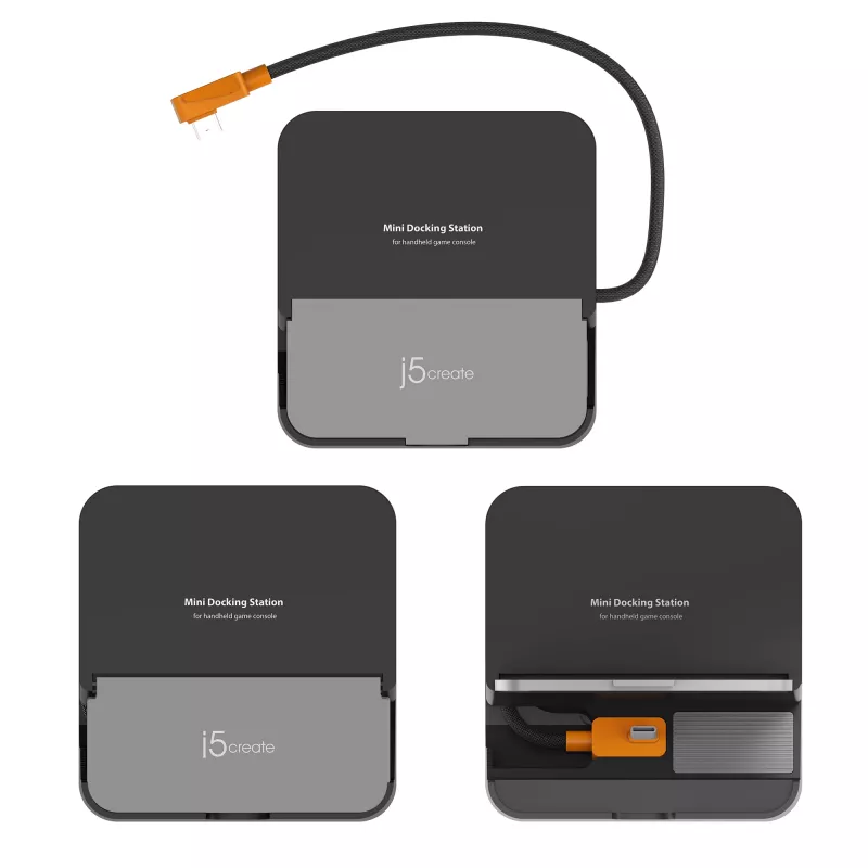 Stacja dokująca do urządzeń mobilnych j5 create JCD624-N USB Type-C dla iPhone 16/15 i serii Samsung Galaxy, 100×250×28,5 mm, 238 g, czarno-szara
