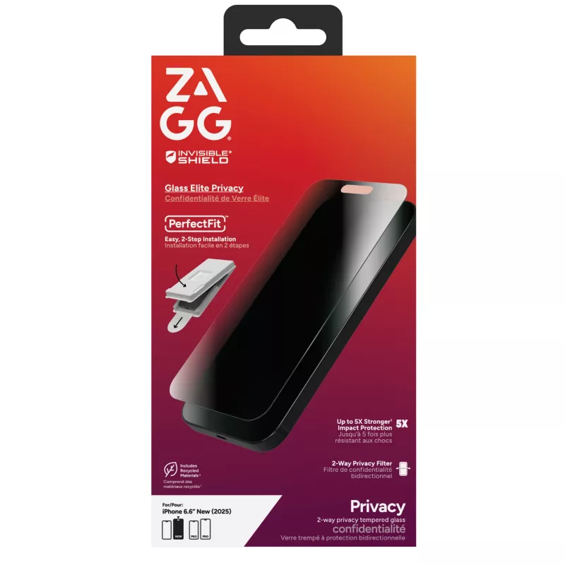 InvisibleShield Glass Elite Privacy Screen Protector For Apple iPhone 17 Air
