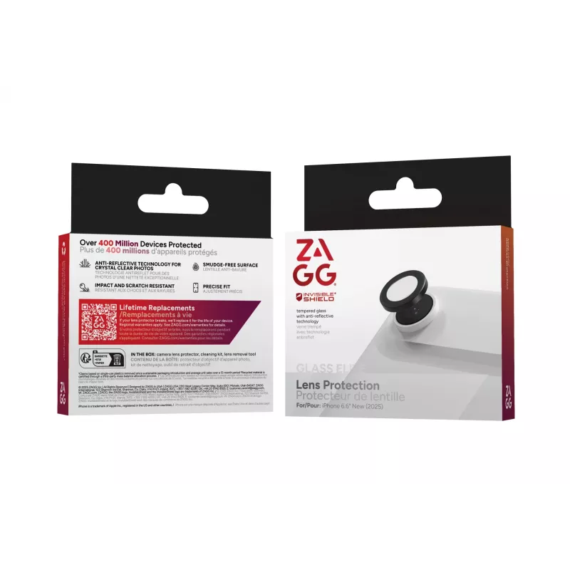 InvisibleShield Glass Elite (CameraRings) ochrona obiektywu dla Apple iPhone 17 Air czarny