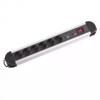 Listwa zasilająca M-Cab POW0001 2m 6 gniazd AC wewnętrzna czarno-srebrna