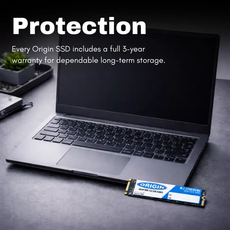 SSD Origin Inception 256GB NVMe M.2 3D TLC (80mm) — 2100/1900 MB/s