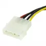 StarTech.com 6in 4 Pin LP4 do SATA – kabel zasilający adapter, Molex (4-pin), SATA 15-pin, 0,152 m, Męski, Prosty, Prosty