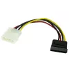 StarTech.com 6in 4 Pin LP4 do SATA – kabel zasilający adapter, Molex (4-pin), SATA 15-pin, 0,152 m, Męski, Prosty, Prosty
