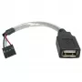 StarTech.com 6in USB 2.0 kabel - USB A Female to USB Motherboard 4 Pin Header F/F