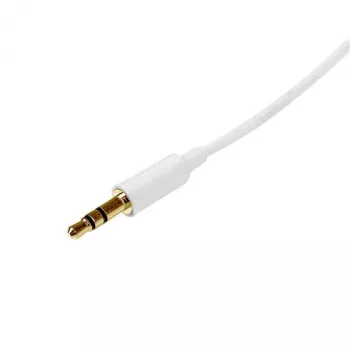 StarTech.com Biały cienki stereofoniczny kabel audio 3,5 mm 2 m – męski do męskiego
