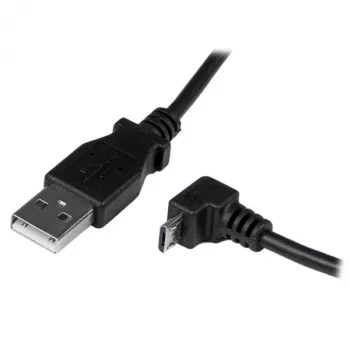 StarTech.com 2m Kabel Micro USB - A na Micro B kątowy w dół, 2 m, USB A, Micro-USB B, USB 2.0, 0.48 Gbit/s, czarny