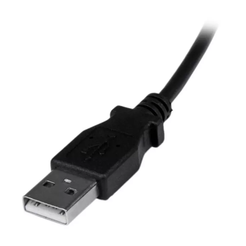 StarTech.com 2m Kabel Micro USB - A na Micro B kątowy w dół, 2 m, USB A, Micro-USB B, USB 2.0, 0.48 Gbit/s, czarny
