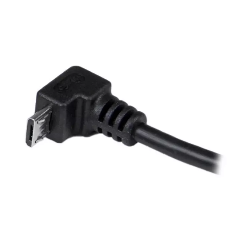 StarTech.com 2m Kabel Micro USB - A na Micro B kątowy w dół, 2 m, USB A, Micro-USB B, USB 2.0, 0.48 Gbit/s, czarny