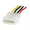StarTech.com 12-calowy przedłużacz zasilania LP4 – M/Ż, Molex (4-pin), Molex (4-pin), 0,304 m, Męski, Żeński, Prosty