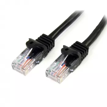 StarTech.com Kabel krosowy Cat5e ze złączami RJ45 bez zaczepów – 3 m, czarny