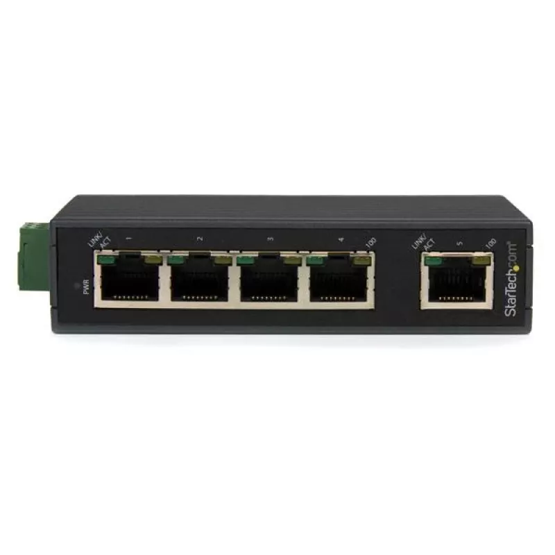 StarTech.com 5-portowy przemysłowy przełącznik Ethernet - montaż na szynie DIN