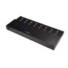 StarTech.com Samodzielny duplikator i kasownik pamięci USB 1 na 15, kopiarka wielu pamięci USB, kopiowanie systemowe, plikowe i całego dysku z prędkością 1,5 GB/min, kasowanie pojedyncze i 3-przebiegowe, wyświetlacz LCD - TAA