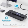 StarTech.com Samodzielny duplikator i kasownik pamięci USB 1 na 15, kopiarka wielu pamięci USB, kopiowanie systemowe, plikowe i całego dysku z prędkością 1,5 GB/min, kasowanie pojedyncze i 3-przebiegowe, wyświetlacz LCD - TAA