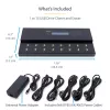 StarTech.com Samodzielny duplikator i kasownik pamięci USB 1 na 15, kopiarka wielu pamięci USB, kopiowanie systemowe, plikowe i całego dysku z prędkością 1,5 GB/min, kasowanie pojedyncze i 3-przebiegowe, wyświetlacz LCD - TAA