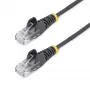 StarTech.com Kabel CAT6 0,5 m - cienki - Złącza RJ45 bez zaczepów - Czarny