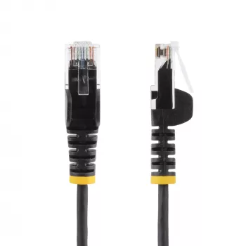 StarTech.com Kabel CAT6 0,5 m - cienki - Złącza RJ45 bez zaczepów - Czarny