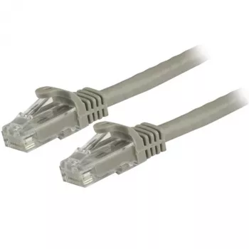 StarTech.com 1,5m kabel Ethernet CAT6 - szary przewód Gigabit Ethernet CAT 6 - 250MHz 100W PoE RJ45 UTP kabel sieciowy/patchcord bezzaczepowy z odciążeniem, indywidualnie testowany