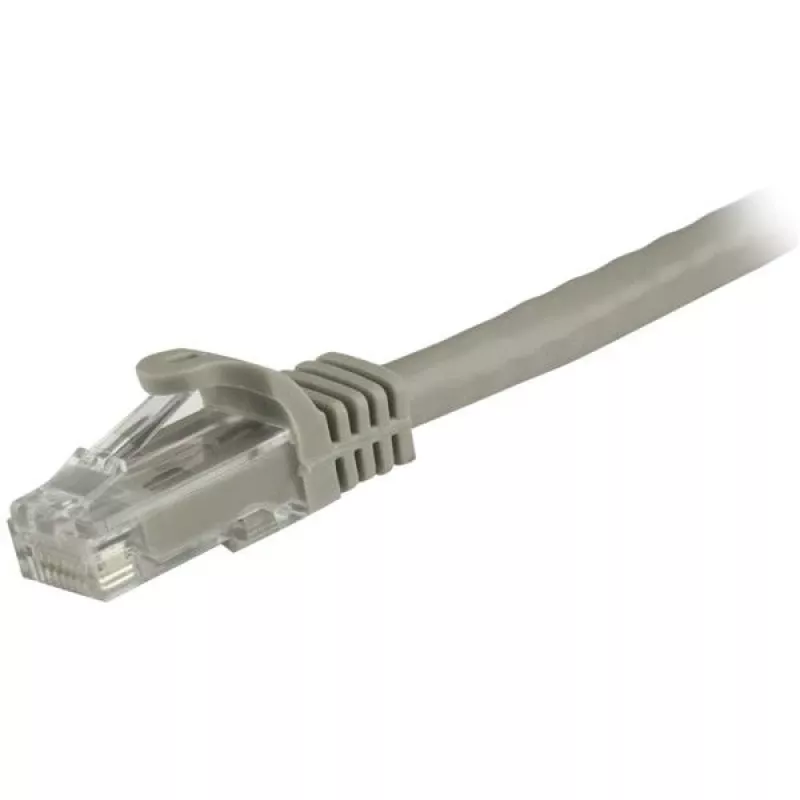 StarTech.com 1,5m kabel Ethernet CAT6 - szary przewód Gigabit Ethernet CAT 6 - 250MHz 100W PoE RJ45 UTP kabel sieciowy/patchcord bezzaczepowy z odciążeniem, indywidualnie testowany