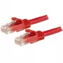 StarTech.com 1,5m kabel Ethernet CAT6 - czerwony przewód Gigabit Ethernet CAT 6 -250MHz 100W PoE RJ45 UTP kabel sieciowy/patchcord bez zaczepów z odciążeniem, indywidualnie testowany