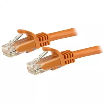 StarTech.com 1,5 m kabel Ethernet CAT6 - pomarańczowy przewód Gigabit Ethernet CAT 6 - 250 MHz 100 W PoE RJ45 UTP kabel sieciowy/krosowy bez zaczepów z odciążeniem, indywidualnie testowany