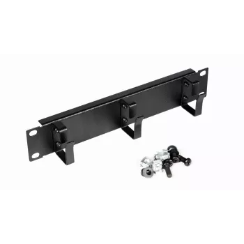 Pierścień kablowy EQUIP EZMR-10-B — metalowy, czarny, akcesorium do szafy rack, 1 szt., 174 g
