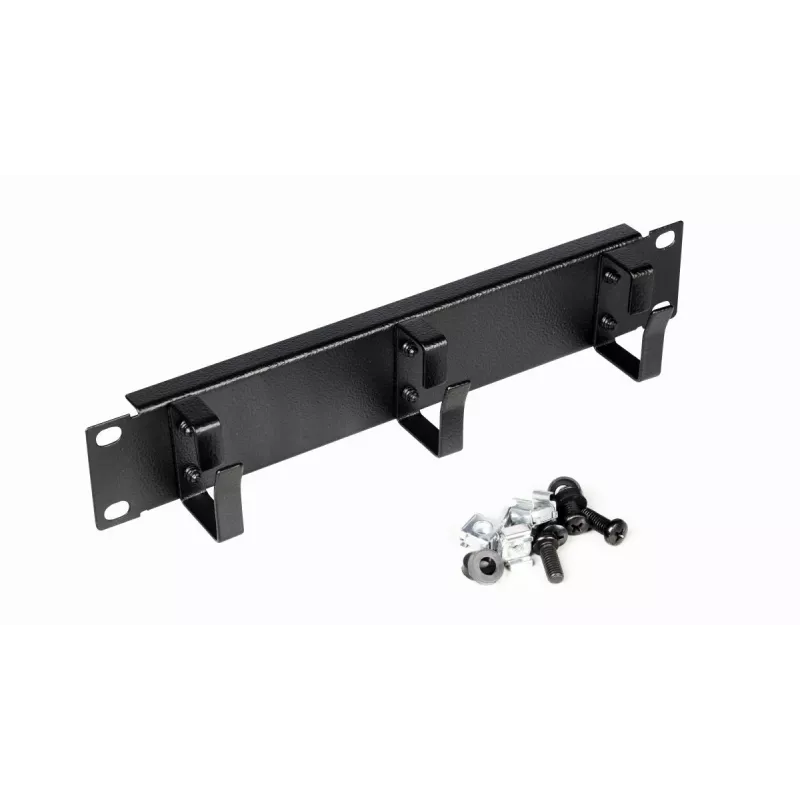Pierścień kablowy EQUIP EZMR-10-B — metalowy, czarny, akcesorium do szafy rack, 1 szt., 174 g