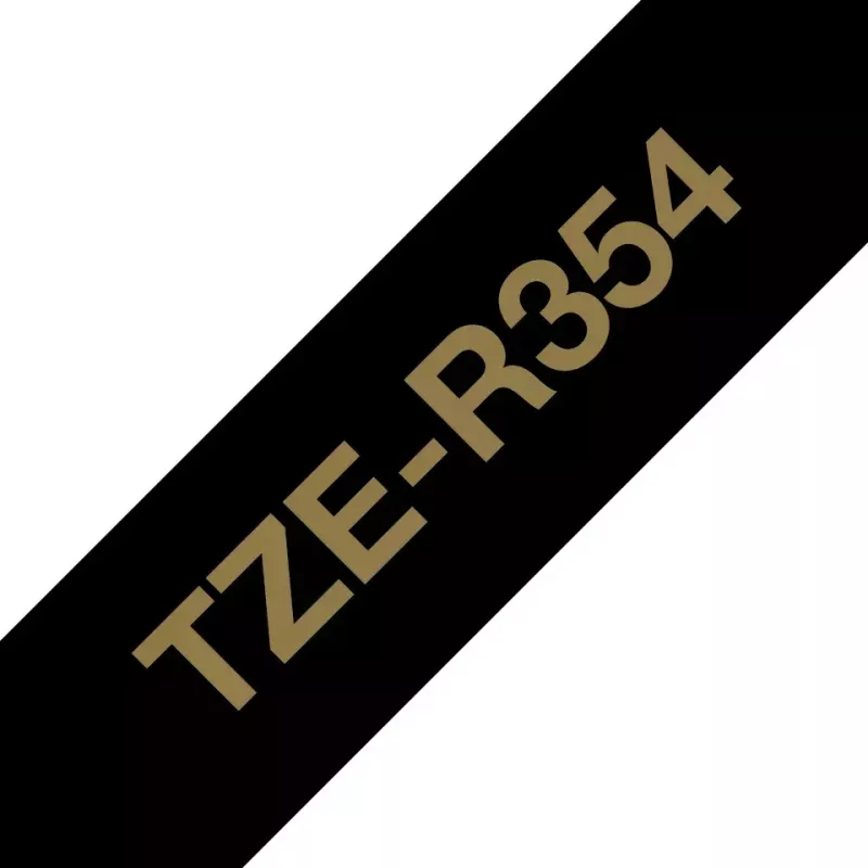 Taśma do drukarki etykiet Brother TZE-R354, złoty na czarnym