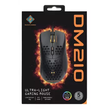 Mysz gamingowa Deltaco DM210 przewodowa ultralekka RGB czarna
