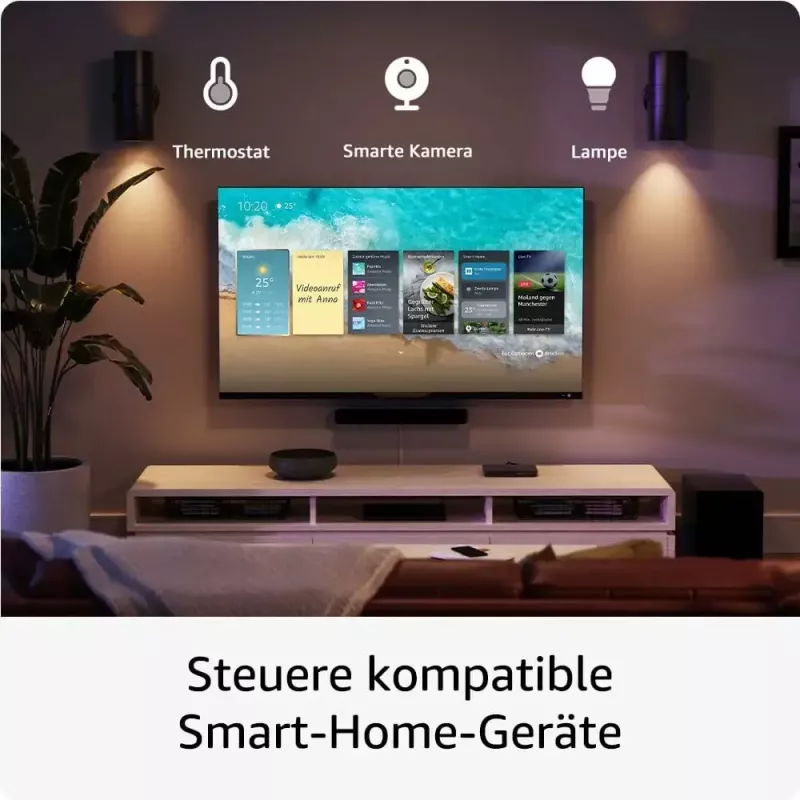 Smart TV dongle Amazon 4K Ultra HD USB, Wi‑Fi 6 (802.11ax), 3840×2160, zasilany USB, czarny