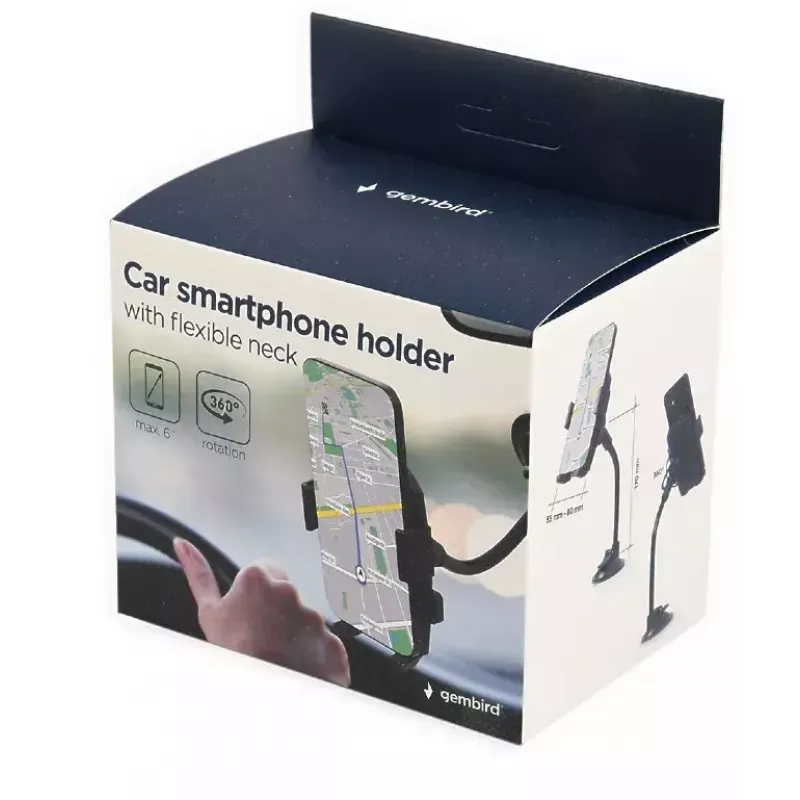 Aktywny uchwyt Gembird TA-CHW-04 Telefon komórkowy Smartfon Czarny