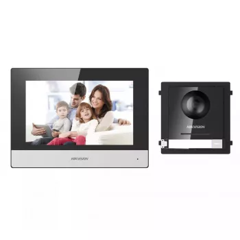 Wideodomofon Hikvision DS-KIS602 2 MP 7 cali Czarny Szary