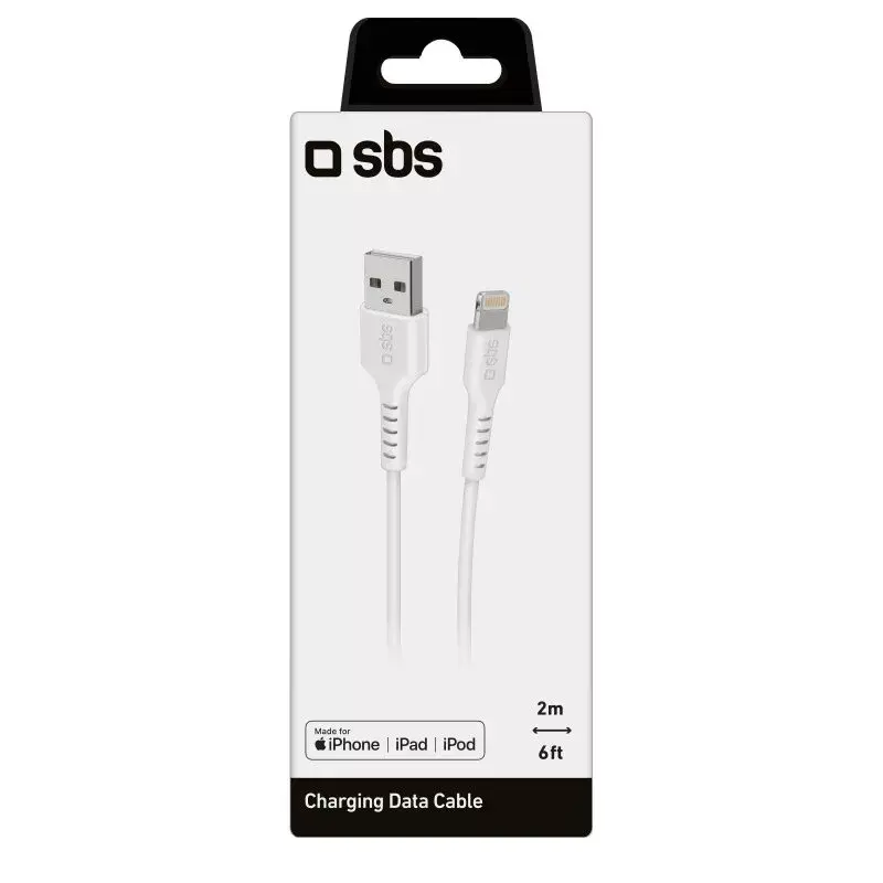 Kabel Lightning SBS TECABLEUSBIP5289W 2m biały USB A
