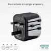 Ładowarka do urządzeń mobilnych SBS Mobile TEADAPT2USBUNI — czarny/srebrny, adapter USB