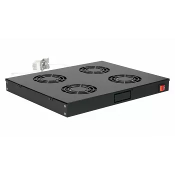 Equip Wentylatory chłodzące 19', 1U, 4 WENTYLATORY, RAL9005 Czarny