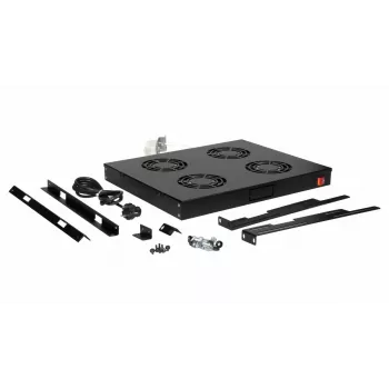 Equip Wentylatory chłodzące 19', 1U, 4 WENTYLATORY, RAL9005 Czarny