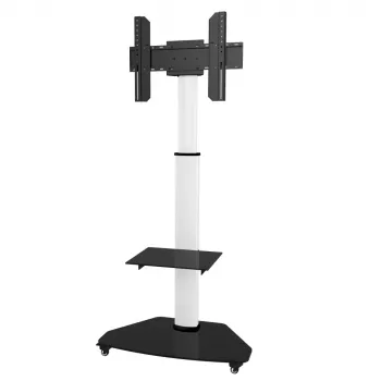 Techly Floor Support with Shelf Trolley TV LCD/LED/Plasma 37-70 inch biały