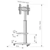 Techly Floor Support with Shelf Trolley TV LCD/LED/Plasma 37-70 inch biały