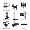 Techly Floor Support with Shelf Trolley TV LCD/LED/Plasma 37-70 inch biały