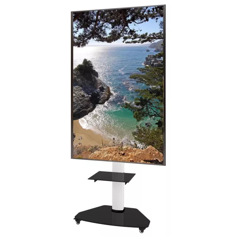 Techly Floor Support with Shelf Trolley TV LCD/LED/Plasma 37-70 inch biały