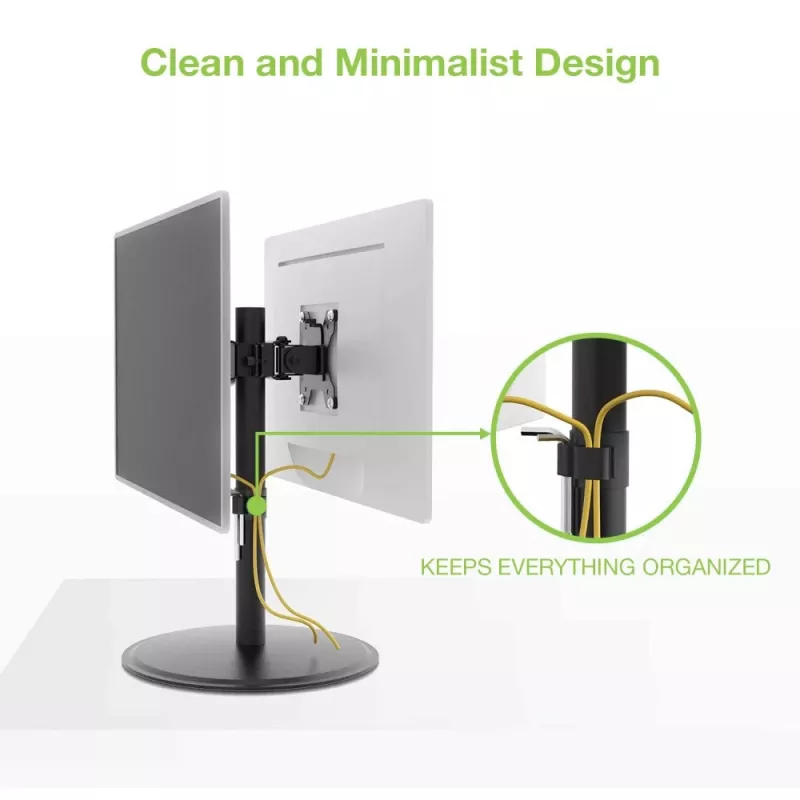 Techly ICA-LCD 402 uchwyt / stojak do monitora 81,3 cm (32 cale) Biurkowy Czarny