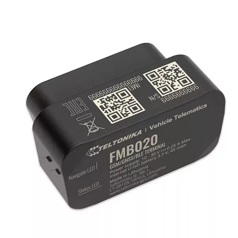 Lokalizator GPS Teltonika FMB020 Samochodowy Czarny Odporny na kurz 0,128 GB