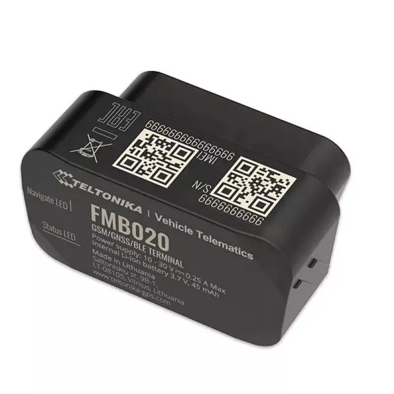 Lokalizator GPS Teltonika FMB020 Samochodowy Czarny Odporny na kurz 0,128 GB